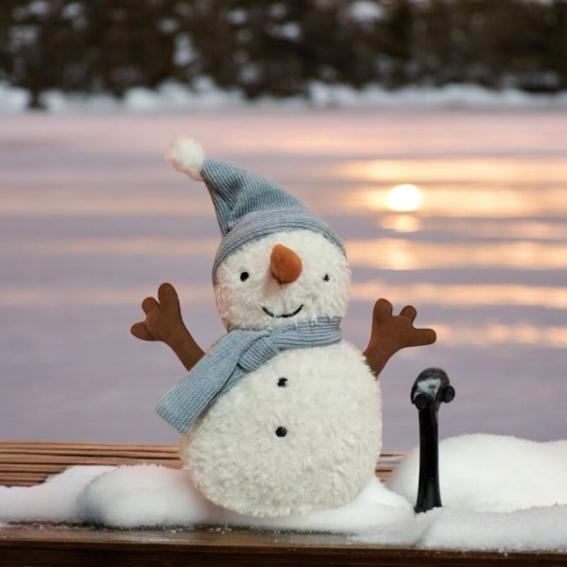 Christmas Blue Scarf Snowman