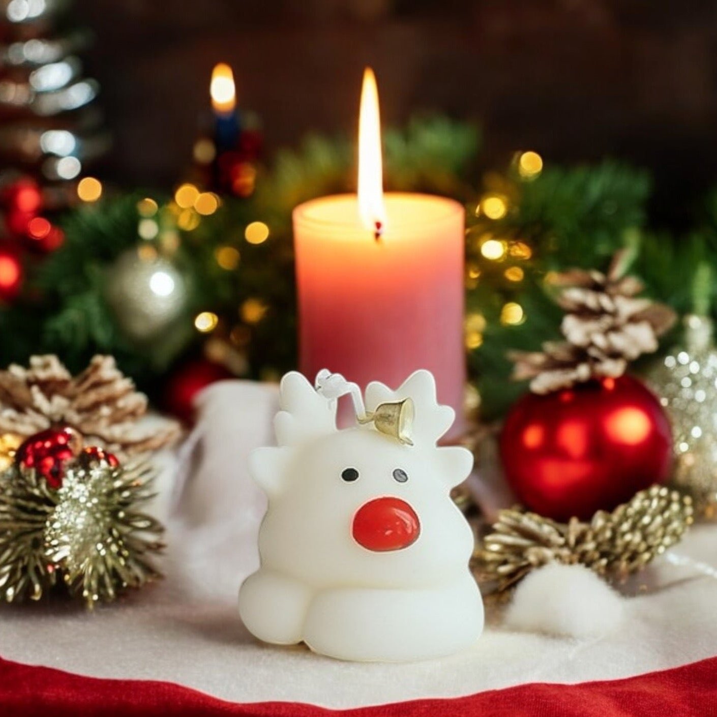 Christmas scented candle - Snowman & Elk Cute Elk